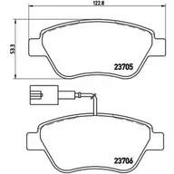 Klocki hamulcowe - Klocki hamulcowe - komplet BREMBO P 23 141X - miniaturka - grafika 1