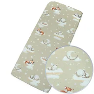 Prześcieradła dla dzieci - PRZEŚCIERADŁO 76x43 cm do dostawki LIONELO Aurora BAWEŁNIANE PREMIUM - miniaturka - grafika 1