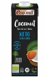 Ecomil Napój kokosowy Keto Low Carb bezglutenowy 1 l Bio - Napoje roślinne - miniaturka - grafika 1