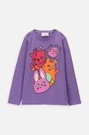 Bluzki dla dziewczynek - Coccodrillo longsleeve dziecięcy kolor fioletowy - miniaturka - grafika 1