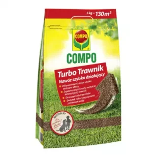 Compo Turbo Trawnik Nawóz szybko działający 5 kg - Nawozy ogrodnicze - miniaturka - grafika 1