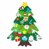 Ozdoby bożonarodzeniowe - Choinka Z Filcu Z Ozdobami Diy Dla Dzieci Kreatywny Zestaw Święta Prezent - miniaturka - grafika 1