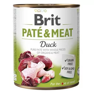 Brit Pate & Meat Dog Duck puszka 800g - Mokra karma dla psów - miniaturka - grafika 1