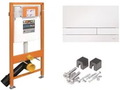 Stelaże i zestawy podtynkowe do WC - Werit Jomo Tech stelaż do muszli WC z przyciskiem Exclusive 2.0 biały + wsporn. - miniaturka - grafika 1