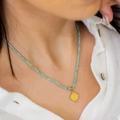 Naszyjniki - Choker z amazonitu - miniaturka - grafika 1