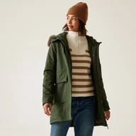 Kurtki i kamizelki sportowe damskie - Regatta Płaszcz damski przejściowy ocieplany przeciwdeszczowy Sabinka Zielony, Rozmiar: 52 - miniaturka - grafika 1