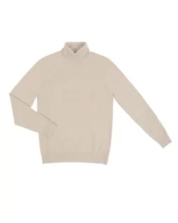 Swetry męskie - Gianni Lupo GL33500-F22 sweter męski, beżowy, 3XL, beżowy, S-4XL - grafika 1
