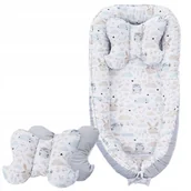 Kołdry i poduszki dla dzieci - Kokon Niemowlęcy Gniazdo z Poduszka Antyalergiczna Motylek Zwierzaki - miniaturka - grafika 1