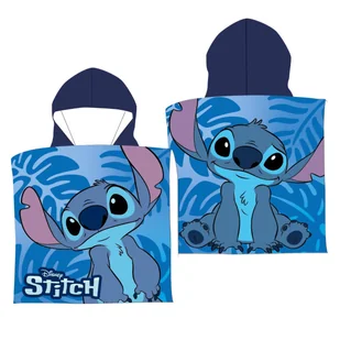 Ponczo dziecięce STITCH 100x50 – szybkoschnące i urocze idealne po kąpieli - Okrycia kąpielowe dla dzieci - miniaturka - grafika 1