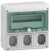 Rozdzielnie elektryczne - Schneider electric Kaedra - do gniazdka zasilania - 3 otwory - 1x12modułów - 340x335mm 13180 13180 - miniaturka - grafika 1