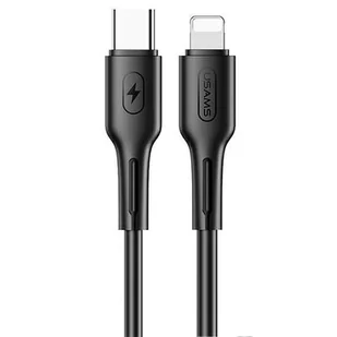 USAMS Kabel U43 USB-C na Lightining 30W PD 1.2m czarny/black SJ406USB01 (US-SJ406) - Kable USB - miniaturka - grafika 1