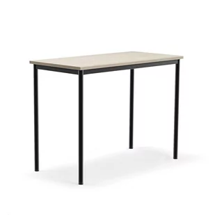 Biurko SONITUS PLUS, 1200x600x900 mm, HPL popielaty, redukcja hałasu, antracyt - Meble do szkół i przedszkoli - miniaturka - grafika 1