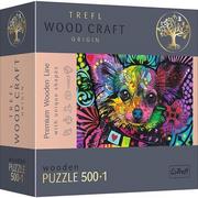 Puzzle - Trefl Puzzle drewniane 500+1 Kolorowy szczeniak - miniaturka - grafika 1
