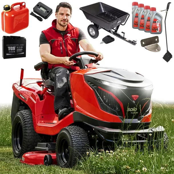 Traktor Ogrodowy AL-KO T22-105.4 HDD-A V-TWIN 3w1 Blokada Mostu Przyczepka