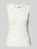 Koszulki i topy damskie - Top na ramiączkach z efektem prążkowania model ‘PALMA’ - miniaturka - grafika 1