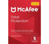 Programy finansowe i kadrowe - McAfee Total Protection 5 PC / 1 rok wersja 2023 [kod aktywacyjny] - miniaturka - grafika 1