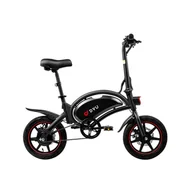 Rowery elektryczne - Dyu D3F 14 Cali 25 Km/H Rower Elektryczny - Moc 250W Bateria 36V10Ah Zasięg 40Km Hamulce Tarczowe - Czarny - miniaturka - grafika 1