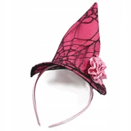 Dodatki do strojów karnawałowych - OPASKA HALLOWEEN CZAROWNICA WIEDŹMA KAPELUSZ ROZMIAR UNIWERSALNY - miniaturka - grafika 1