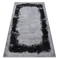 Dywany - Dywan CORE A004 Ramka, Przecierany - Strukturalny, dwa poziomy runa, czarny / jasno szary 160x220 cm - miniaturka - grafika 1
