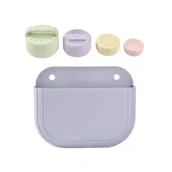 Zabawki do kąpieli - Beaba Silikonowy zestaw do kąpieli: zabawki Mint/multi colors i kosz do przechowywania Pebble - miniaturka - grafika 1