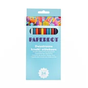 Kredki, ołówki, pastele i pisaki - Paperdot, Kredki Ołówkowe Dwustronne 12/24, 24 Kolory - miniaturka - grafika 1