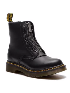 Glany damskie - Dr. Martens Glany 1460 Pascal Frnt Zip 23863001 Czarny - grafika 1