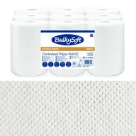 Ręczniki papierowe - Ręcznik papierowy mini 60m biały 2 warstwy w roli do systemu one-to-one Bulkysoft Premium 9 rolek - miniaturka - grafika 1