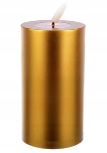 Świeczka wkład znicza LED efekt płomienia 10 cm na baterie AA złoty znicz - Lampiony i znicze - miniaturka - grafika 1