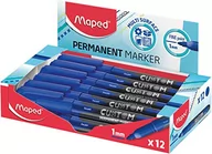 Długopisy - Maped Custom 734530 Długopis, Niebieski, 12 sztuk - miniaturka - grafika 1