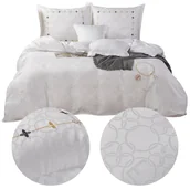 Pościel - Pościel 160 x 200 5cz Atłasowa Haftowana AT012 - miniaturka - grafika 1