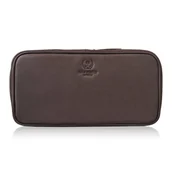 Kosmetyczki, organizery i kuferki - Kosmetyczka Podróżna Skórzana Ciemnobrązowa Paolo Peruzzi AY-12-BR - miniaturka - grafika 1