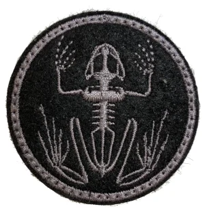 Patch NS Bonefrog Mini 52mm x 52mm White biała żaba - Odzież taktyczna i umundurowanie - miniaturka - grafika 1