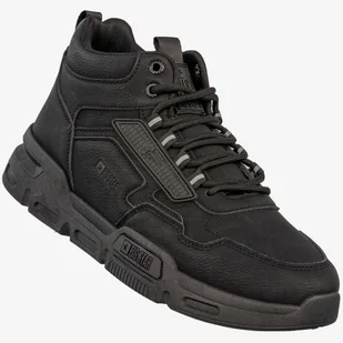 Sneakersy Męskie BIG STAR Buty Sportowe Wysokie Jesień Zima Czarne SS174282 Czarny 42 - Sneakersy męskie - miniaturka - grafika 1