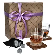 Karafki - Zestaw do serwowania whisky w opakowaniu prezentowym Lile Ginger LI-019G - miniaturka - grafika 1