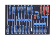 Śrubokręty - ZESTAW WKRĘTAKÓW 24 cz. KRZYŻAKI PH1 - PH3, PŁASKIE 3 - 10mm, TORX T6 - T30, WKŁAD Z PIANKI EVA DO WÓZKA King Tony - miniaturka - grafika 1