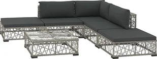 Elior 6-częściowy szary zestaw wypoczynkowy do ogrodu - Beck 6E - Meble ogrodowe - miniaturka - grafika 1