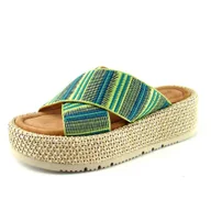 Klapki i japonki damskie - Klapki damskie BOHO UNISA CAROLIN wkładka skóra - miniaturka - grafika 1