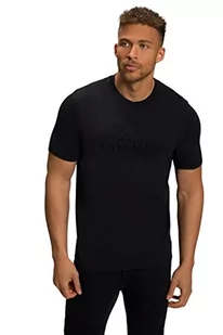 JP 1880 Męski t-shirt z rękawami do łokci z dużym haftem, czarny, 6XL, czarny, 6XL - Koszulki męskie - miniaturka - grafika 1