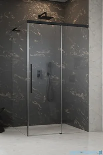 Radaway Idea 8 QL XL Black Kdj kabina 120x100cm prawa czarny mat/szkło przejrzyste 10560617-54-01R/10570572-01-01/10580100-01-01L - Kabiny prysznicowe - miniaturka - grafika 1