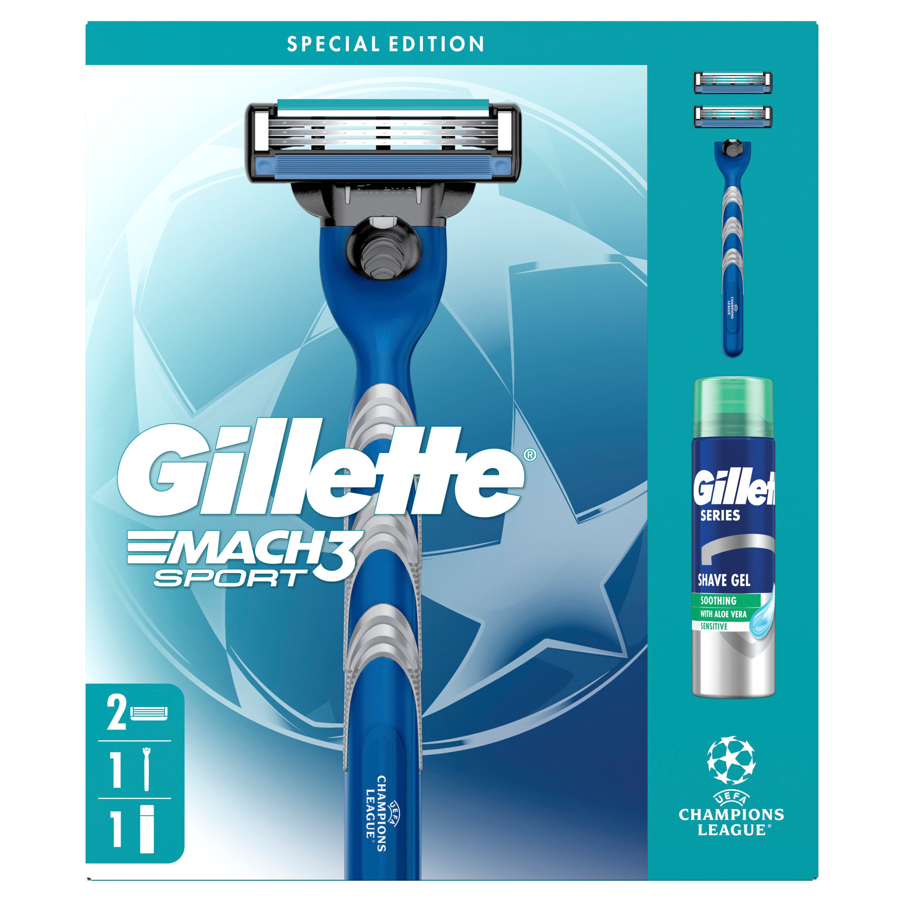 Gillette zestaw Maszynka Mach3 Sport + Żel do golenia Series 200 ml