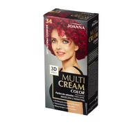 Farby do włosów i szampony koloryzujące - Joanna Multi Cream Color 34 Intensywna Czerwień - miniaturka - grafika 1