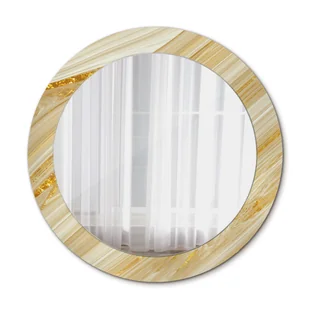 Okrągłe Lustro Łazienkowe Złoty abstrakcyjny 70cm - Lustra - miniaturka - grafika 1
