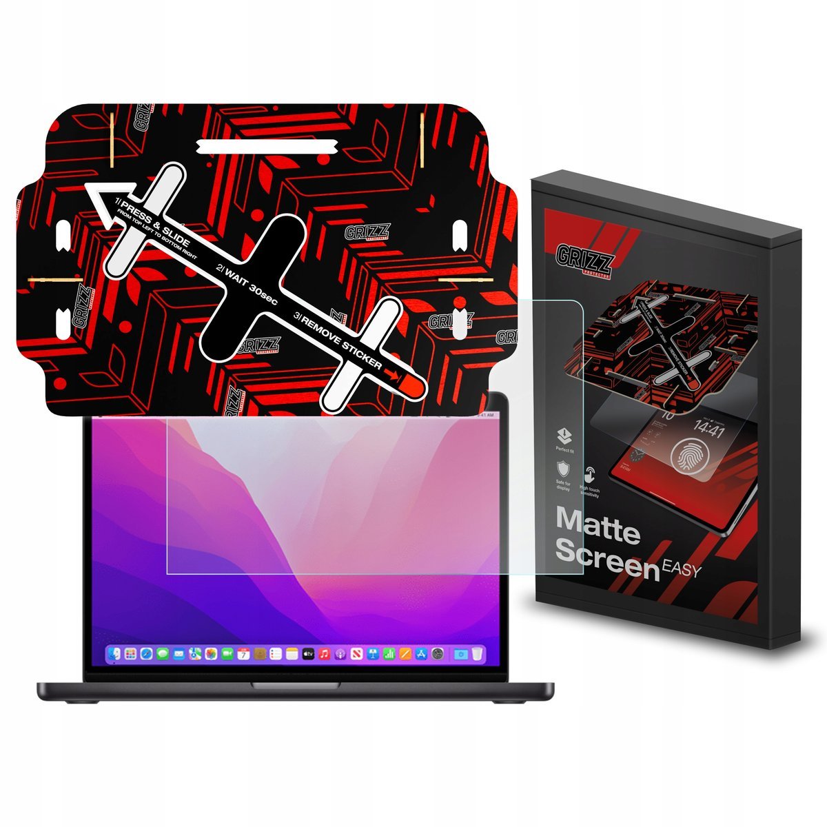 2x Folia matowa GrizzGlass MatteScreen Easy do Apple MacBook Pro 13