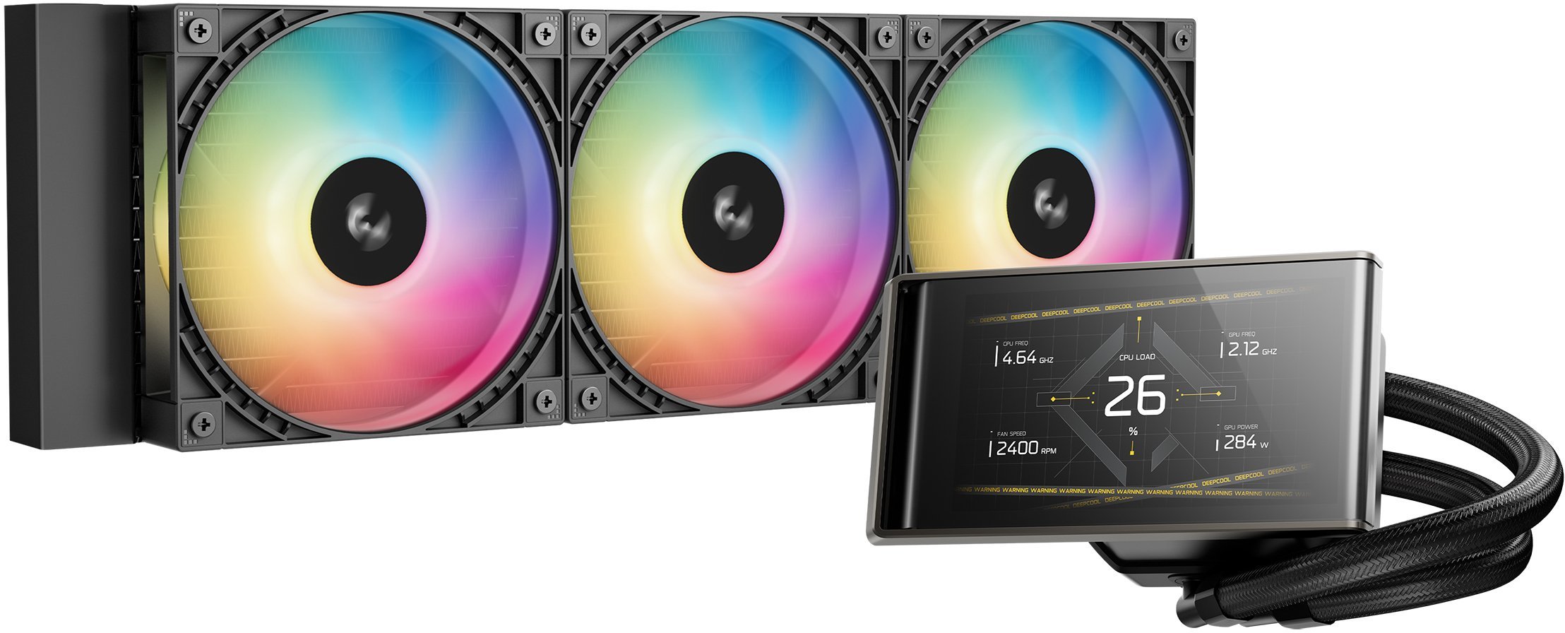 Chłodzenie wodne Deepcool DeepCool LT360 VISION ARGB Procesor Zestaw do chłodzenia płynami 12 cm Czarny 1 szt. R-LT360VISIONBKAMMC-G-1