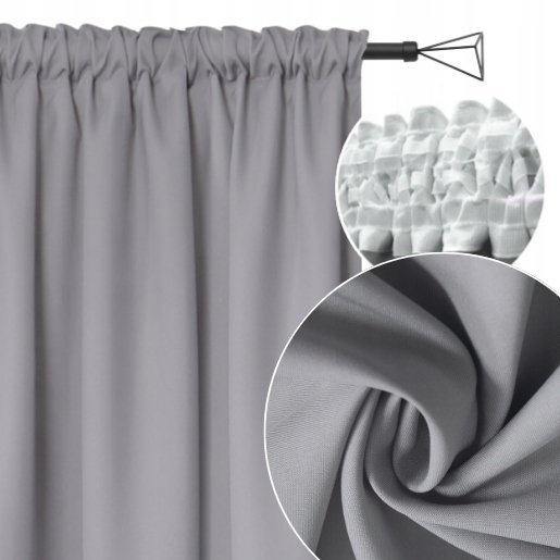 ZASŁONA GOTOWA 145X240 ZASŁONY TAŚMA NA ŻABKI