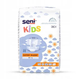 Seni Pieluchomajtki dla dzieci Kids Junior Super 20+ kg 30 szt. |   SE-094-JS30-G01 - Pieluchy - miniaturka - grafika 5