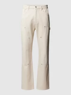 Spodnie męskie - Jeansy o kroju regular fit w jednolitym kolorze model ‘HALDOR’ - grafika 1