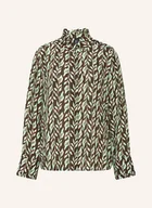 Bluzki damskie - Marc Cain Bluzka Z Falbankami braun - miniaturka - grafika 1