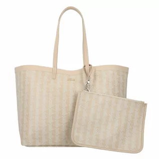 Torebki damskie - Lacoste Zely Shopper Bag 34 cm mono irish cream laponie - grafika 1