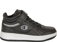 Buty dla dziewczynek - Buty dziecięce Champion S31985KK001 REBOUND VINTAGE MID B PS Czarne - miniaturka - grafika 1